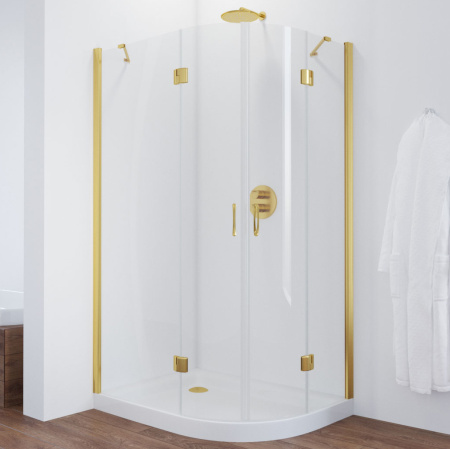 Душевой уголок Vegas Glass AFS-F 120*80 09 01 профиль золото, стекло, стекло прозрачное