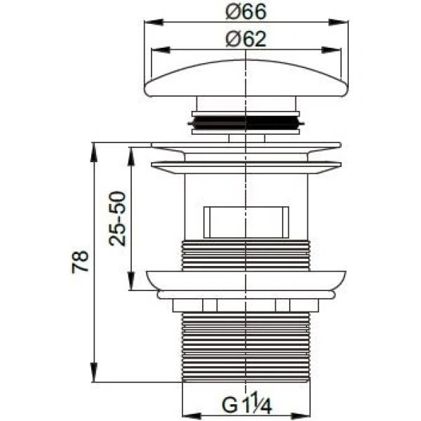 донный клапан cezares czr czr-sat7-bi click-clack белый