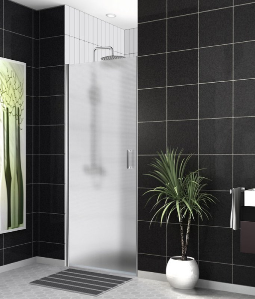 душевая дверь belbagno uno 65 uno-b-1-65-p-cr профиль хром стекло рифленое