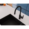 смеситель для кухни cersanit moduo a68230 с гибким изливом, черный матовый