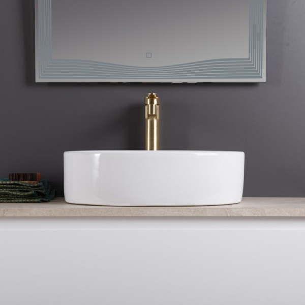 раковина belbagno bb1049 накладная, без перелива, 51х36.5 см, белая