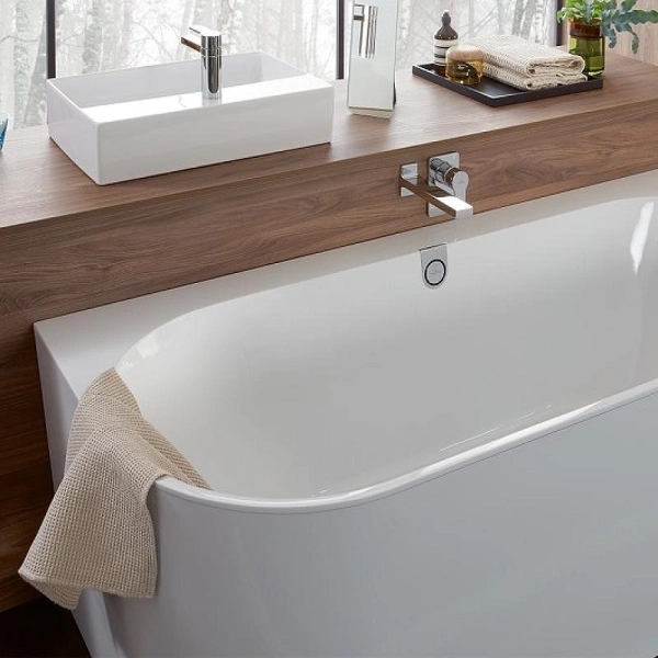 квариловая ванна villeroy&boch oberon 2.0 180x80 ubq180obr9cd00v-01 без гидромассажа