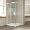 душевой уголок vegas glass za 0100 01 01 профиль белый, стекло прозрачное